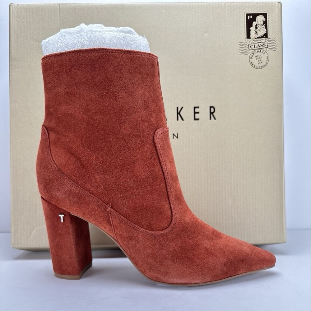 Ted Baker Suede Nyshaa Ankle Boots - Dark Tan
